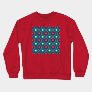 Snowflakes and Stars with Dark Background Crewneck Sweatshirt